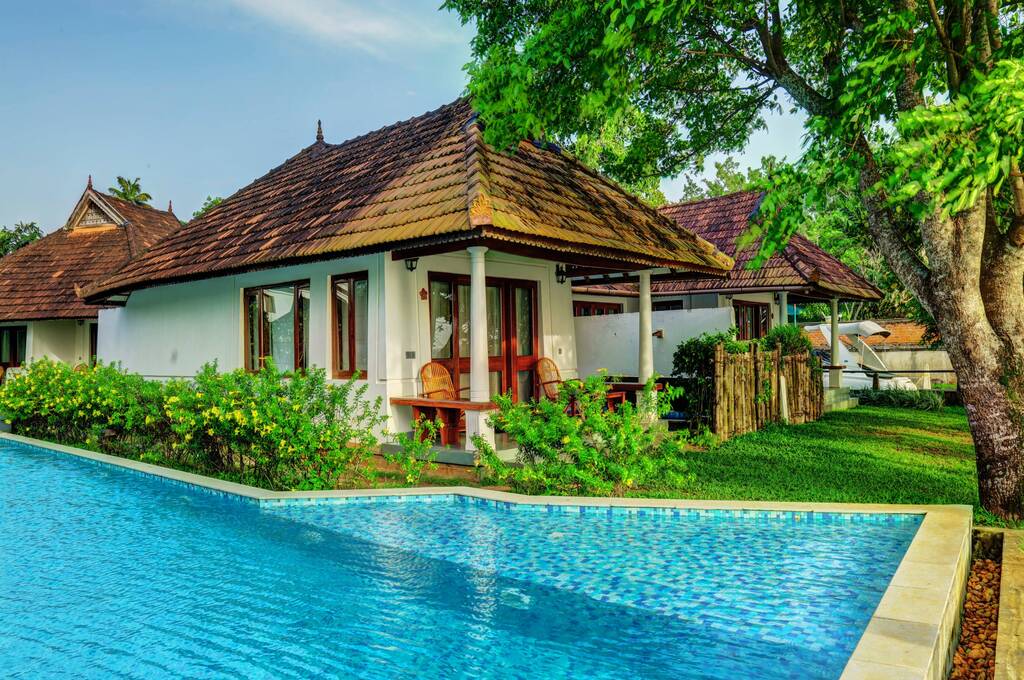 Lake Vembanad Restaurant at Rhythm ResiTel's real-estate investment property in Kumarakom, Kerala, India.